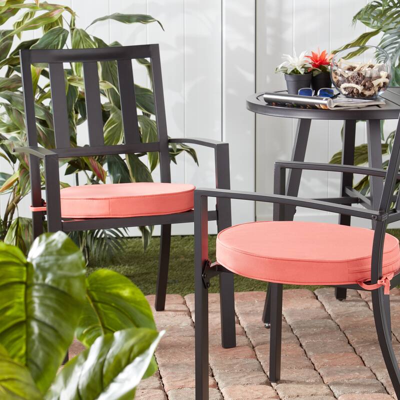 Greendale Home Fashions 18" Round Outdoor Chair Pad (Set of 2) On Sale Bed Bath & Beyond